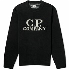 C.P. Company Men's Lambswool Goggle Knit in Black