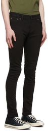 Nudie Jeans Black Tight Terry Jeans