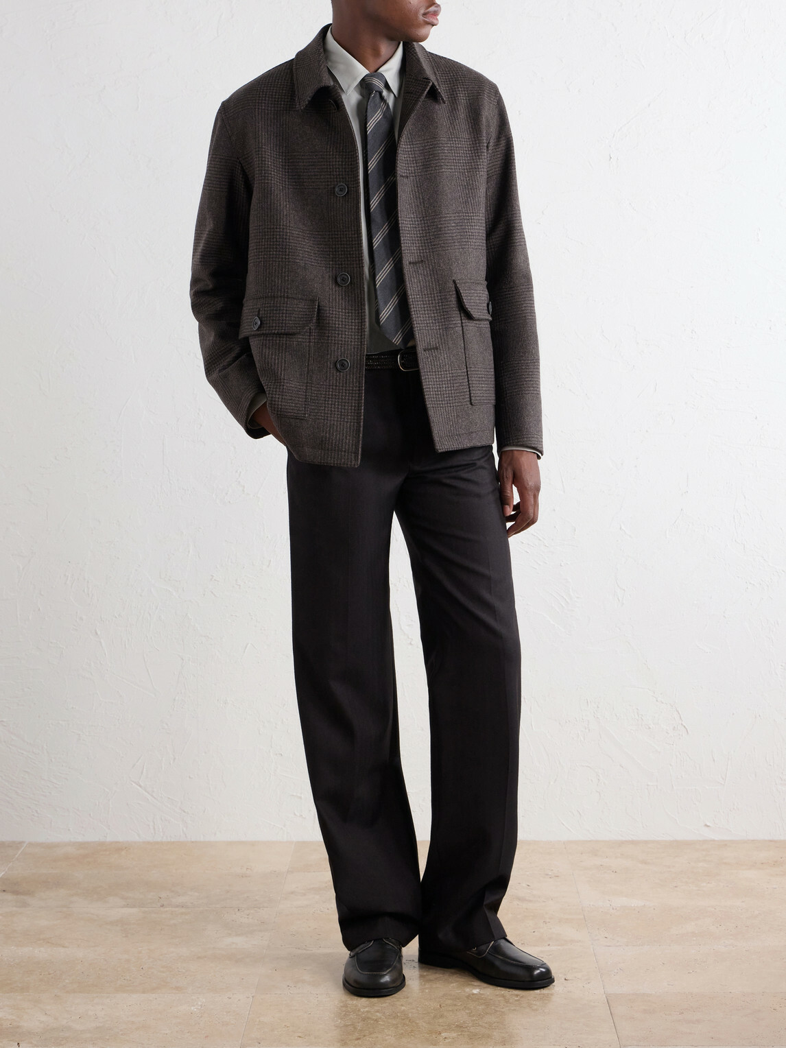 Herno - Padded Wool-Blend Tweed Overshirt - Brown