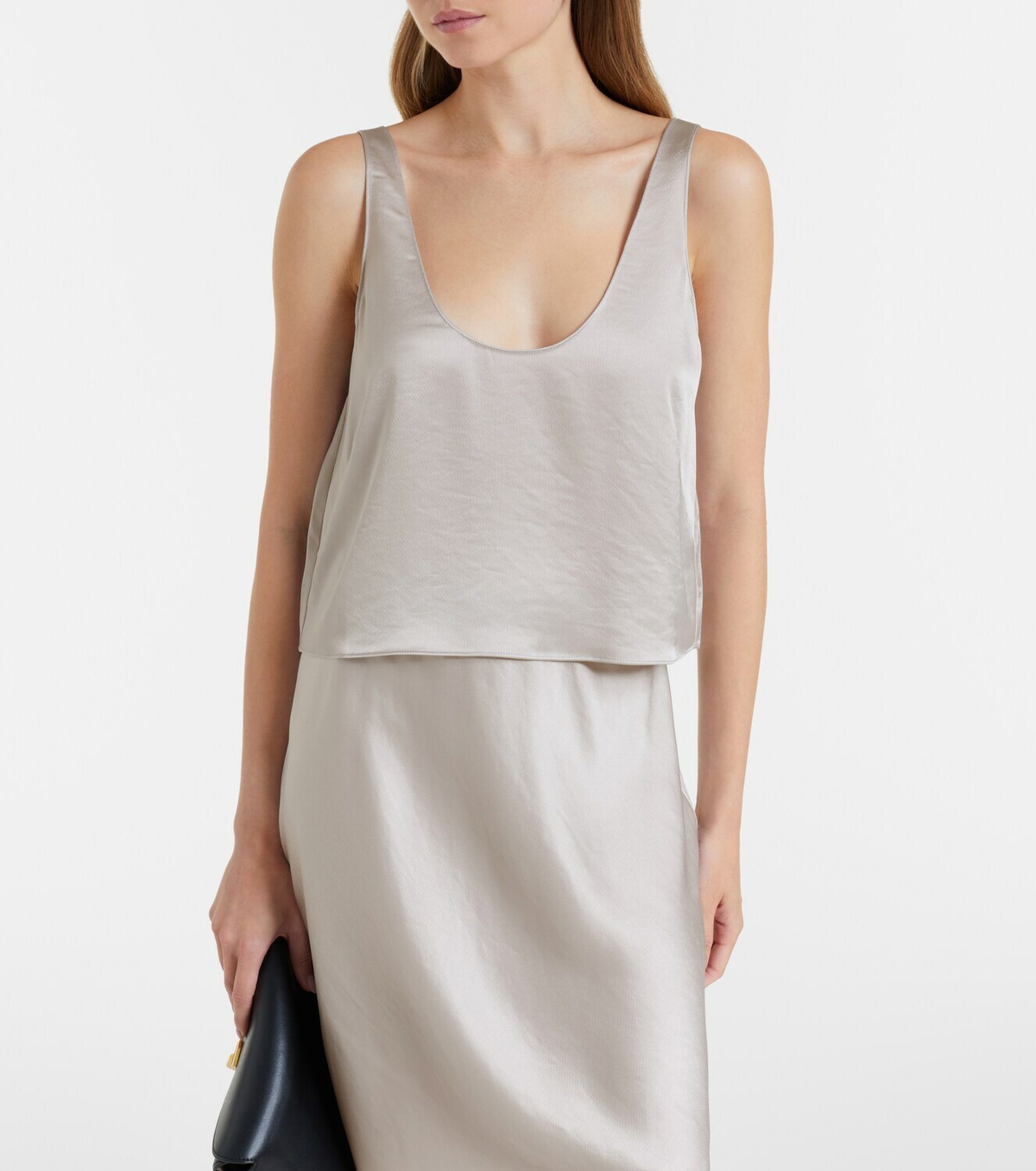 Leset Barb satin tank top