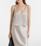 Leset Barb satin tank top