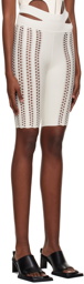 Dion Lee White Column Shorts