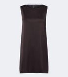 Leset Barb lace-trimmed satin minidress