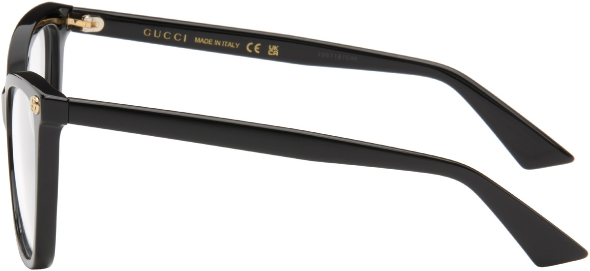 Gucci Black Light Acetate GG Cat Eye Glasses