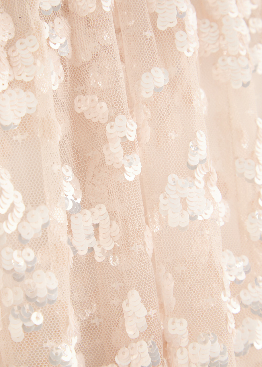 Needle & Thread Maeve Sequin-embellished Tulle Cape Light Pink