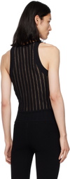 Dion Lee Black Snakeskin Tank Top