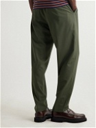Aspesi - Tapered Pleated Tech-Flannel Trousers - Green