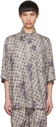 Acne Studios Gray Floral Shirt