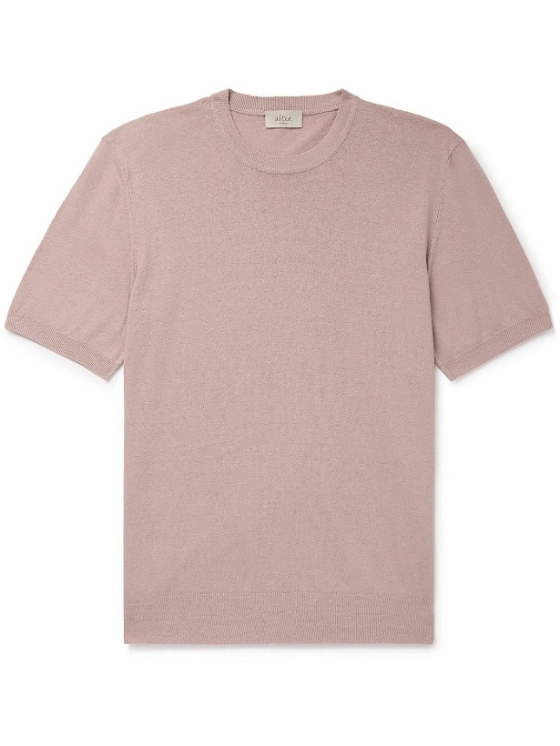 Photo: Altea - Linen and Cotton-Blend T-Shirt - Pink