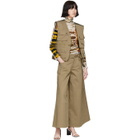 ASAI Tan Cargo Pocket Gown Trousers