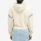 GCDS Women's Logo Cropped Hoodie in Off White