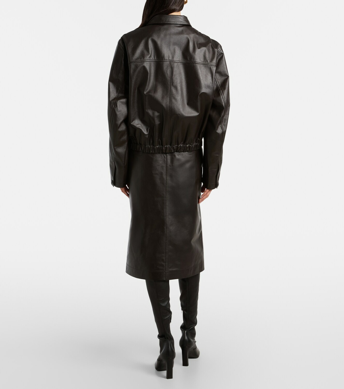 Lemaire Leather midi skirt