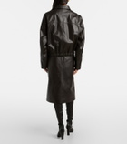 Lemaire Leather midi skirt