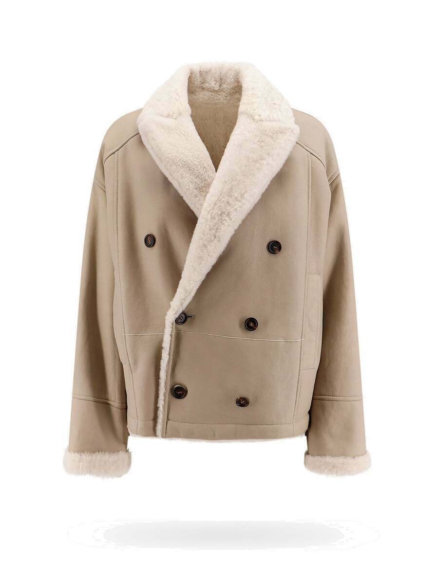 ジャケット BRUNELLO CUCINELLI Woman Jacket Beige M12705006 C9613 Layered Jacket BRUNELLO CUCINELLI M12705006 C9613 - Ancote
