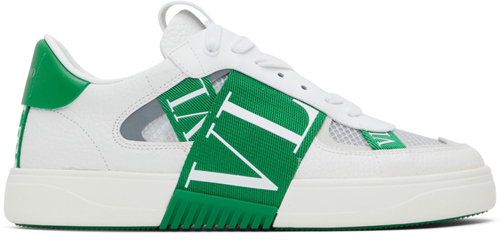 Photo: Valentino Garavani White & Green VL7N Sneakers