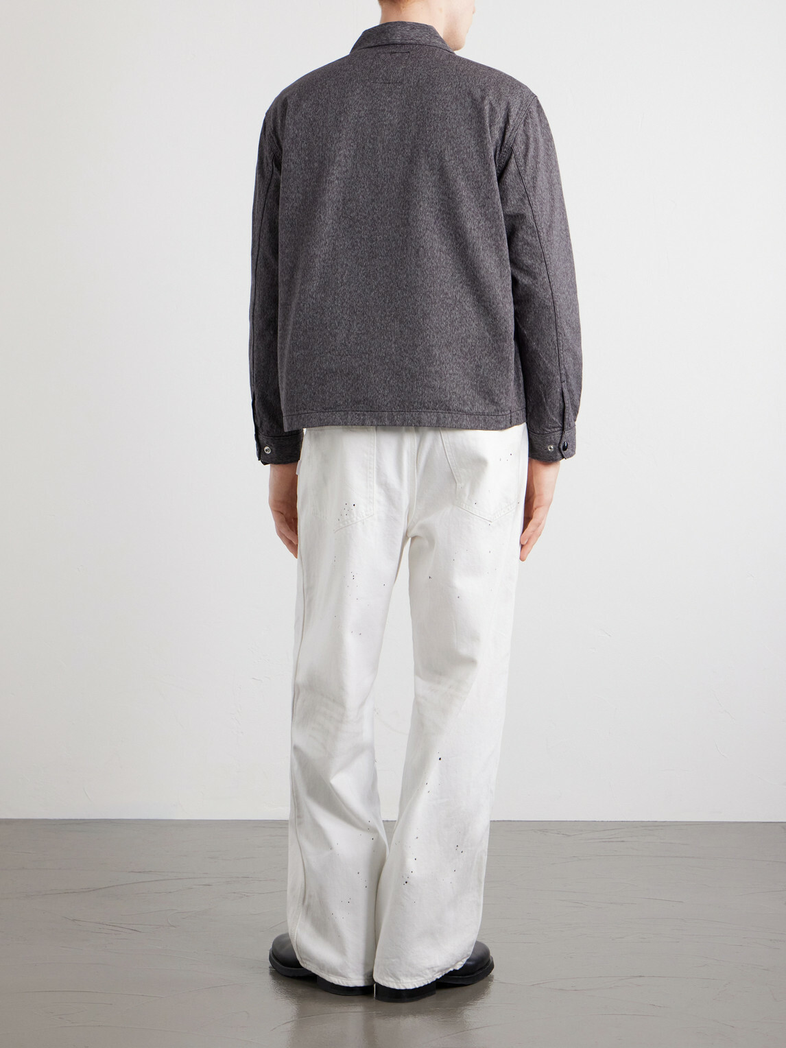 FULLCOUNT - Mock Twist Denim Zip-Up Jacket - Gray