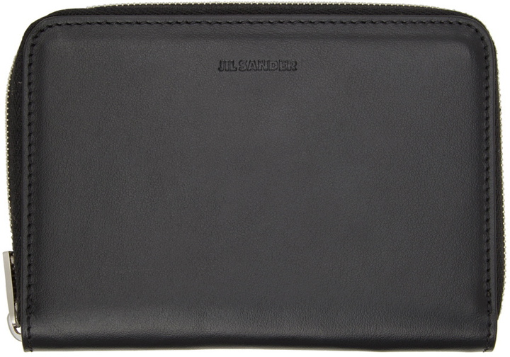 Photo: Jil Sander Black Zip-Around Pocket Wallet