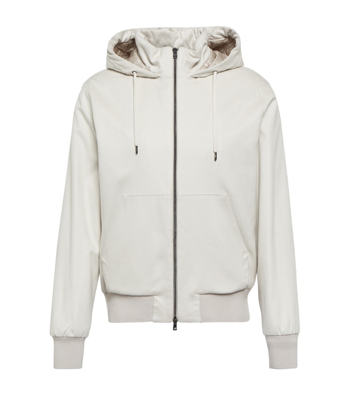 Photo: Herno Silk and cashmere hooded jacket