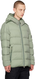 Stone Island Green Seamless Tunnel Down Jacket