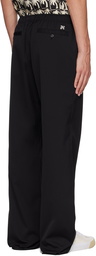 Palm Angels Black Embroidered Trousers