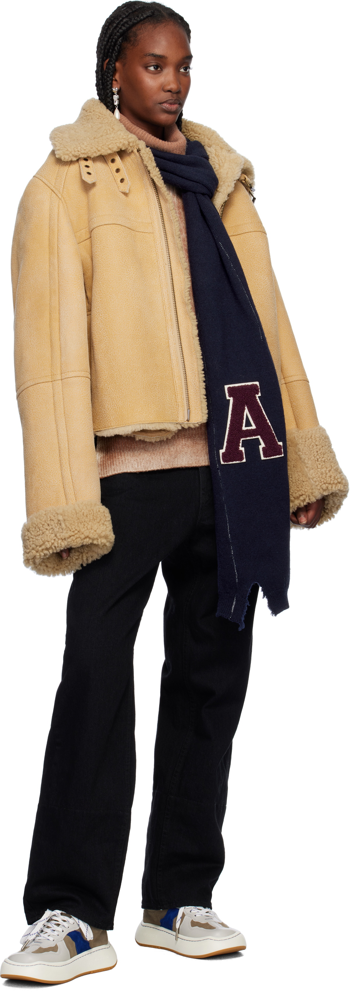 AMBUSH Navy Knit Scarf