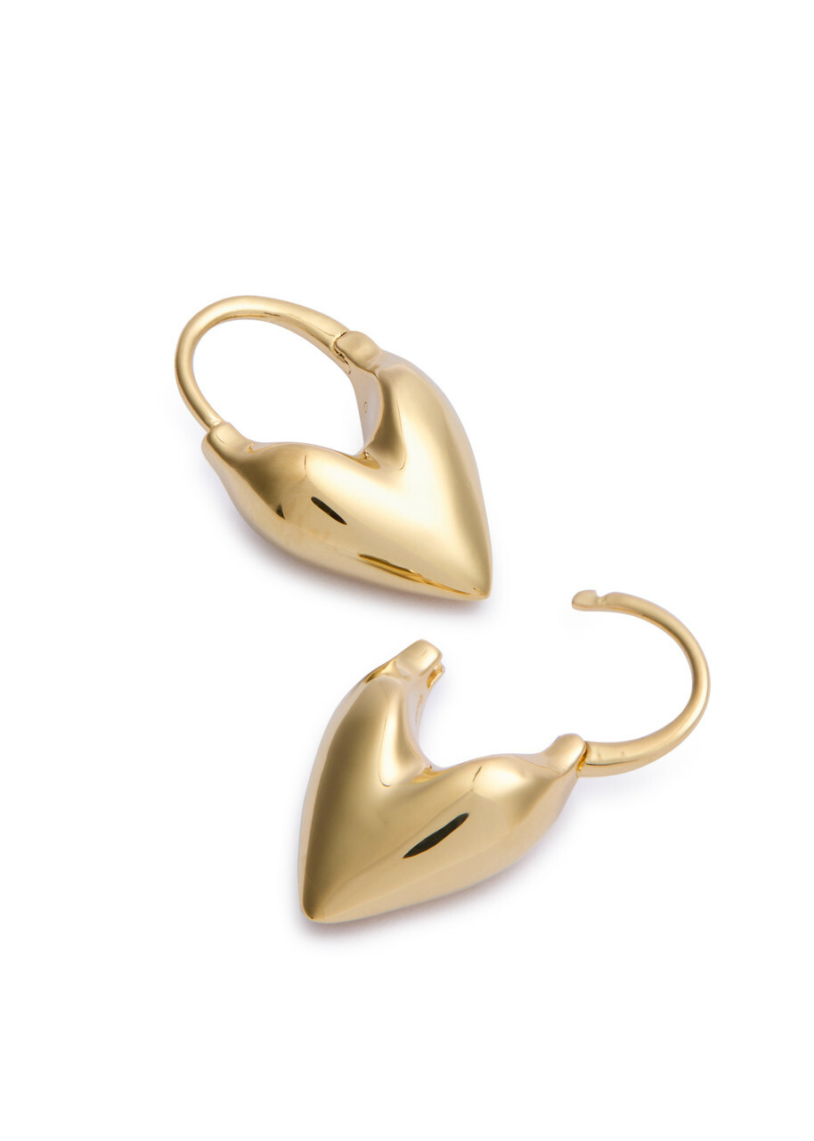 Otiumberg Roscida Heart 14kt Gold Vermeil Hoop Earrings - One Size