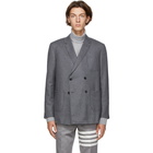 Thom Browne Grey Wool Sack Blazer