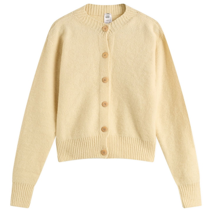 Photo: Baserange Women's Tier Merino Wool Cardigan in Chaume Sand