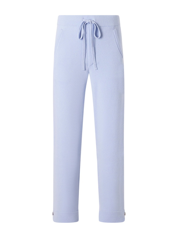 Photo: God's True Cashmere - Straight-Leg Cashmere-Knit Trousers - Blue
