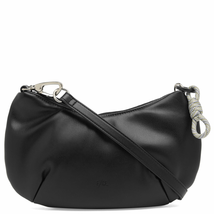 Photo: F/CE. Women's Tech Leather Cross Body Pochette Bag in Black 