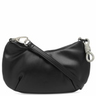F/CE. Women's Tech Leather Cross Body Pochette Bag in Black 