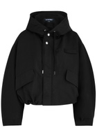 Jacquemus La Parka Courte Caraco Hooded Canvas Jacket Black