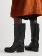Raf Simons - Logo-Debossed Leather Boots - Black