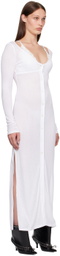 VAILLANT White Cardigan Midi Dress