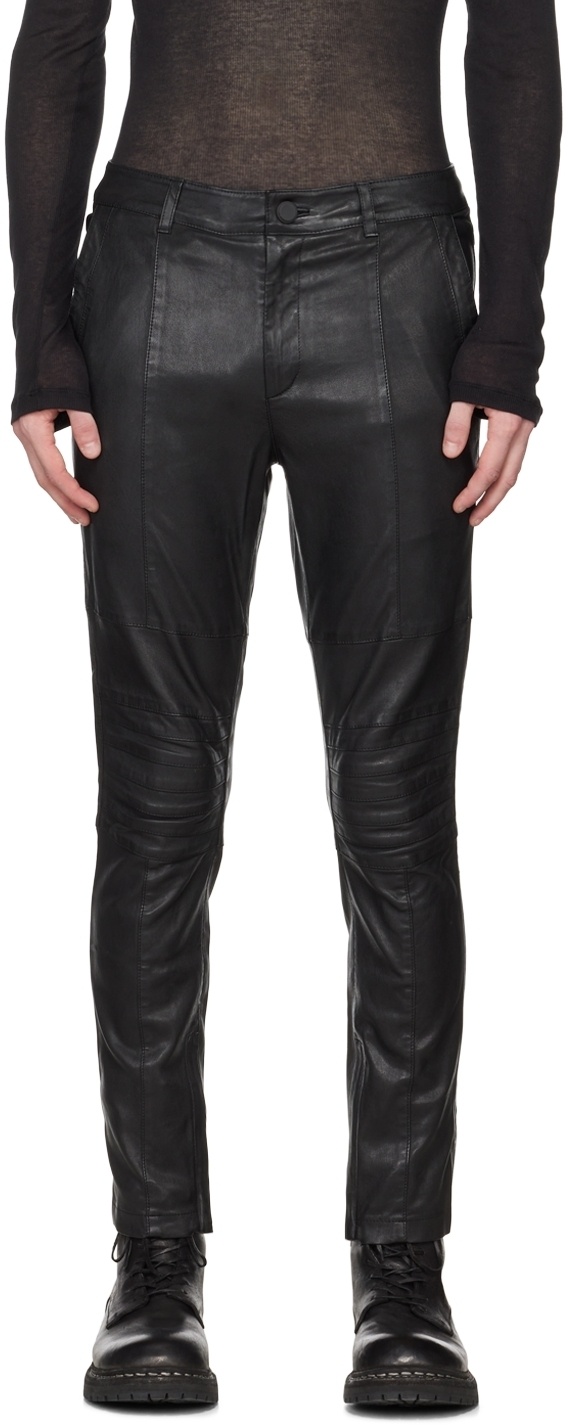 Photo: FREI-MUT Black Faust Washed Leather Pants