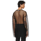 Dries Van Noten Black Mesh Long Sleeve T-Shirt