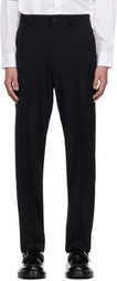 Comme des Garçons Homme Deux Black Wool Gabardine Trousers