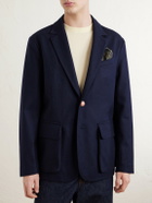 Private White V.C. - The Demob Merino Wool Blazer - Blue