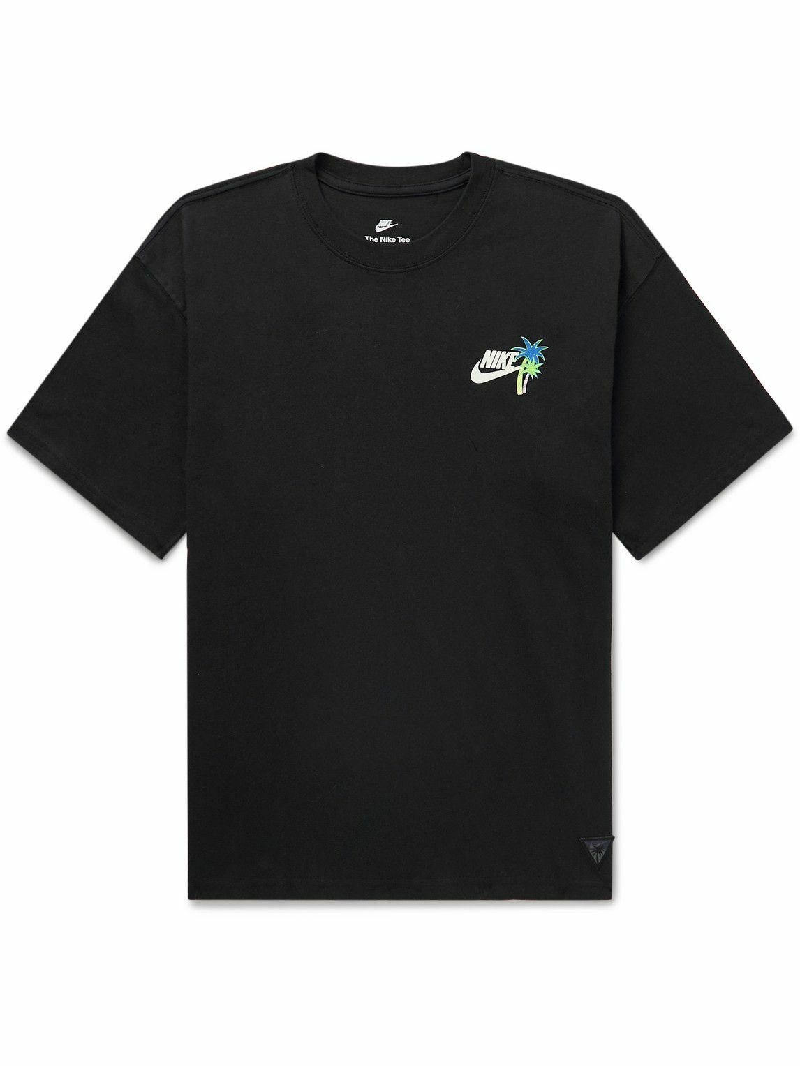 Nike - Sportswear Logo-Appliquéd Printed Cotton-Jersey T-Shirt - Black Nike