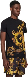 Versace Jeans Couture Black Watercolor Couture T-Shirt