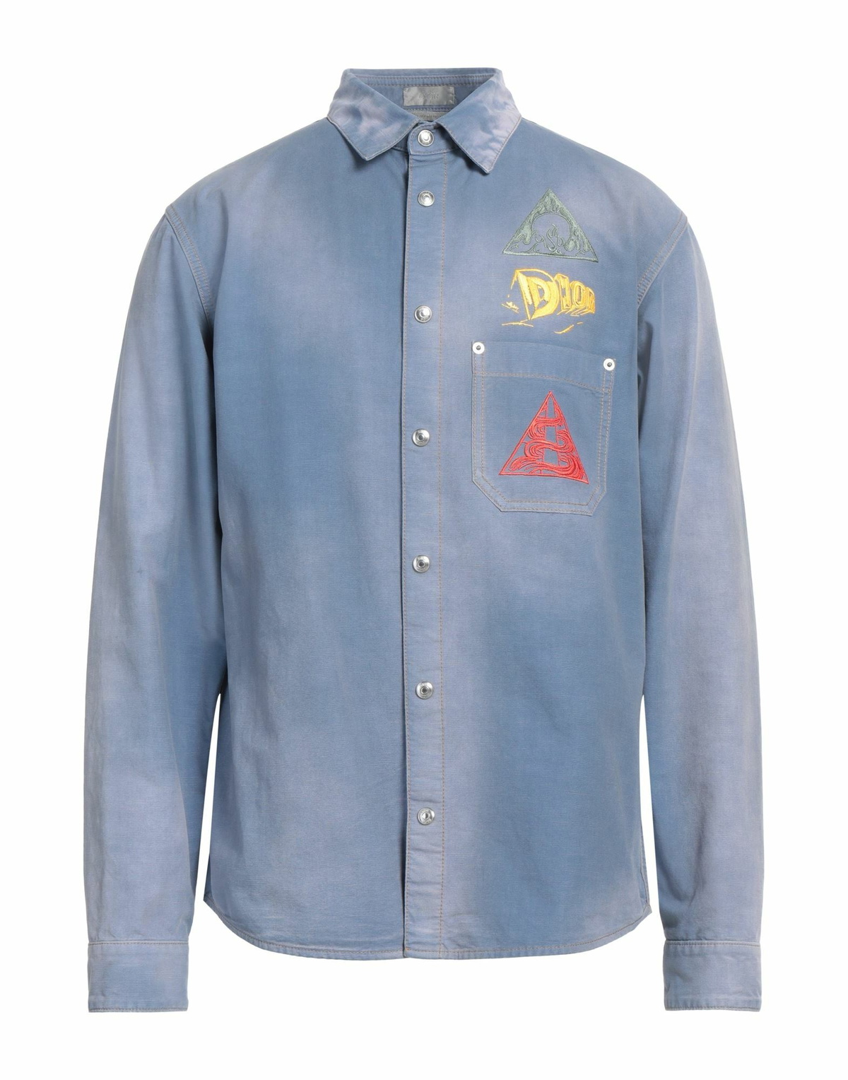 Dior Mens Denim shirt Slate in Blue