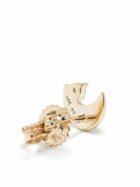 Adina Reyter 14K Yellow Super Tiny Moon Diamond Stud Earrings