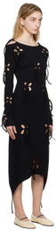 J.Kim Black Petal Midi Dress
