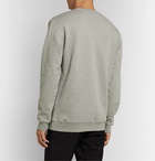 McQ Alexander McQueen - Appliquéd Mélange Fleece-Back Cotton-Jersey Sweatshirt - Gray