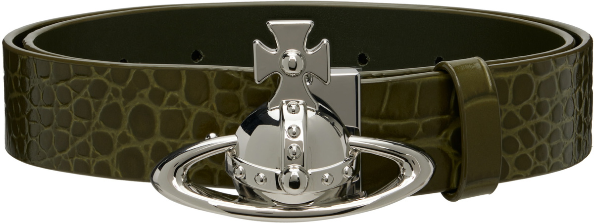 VIVIENNE WESTWOOD 5cm Orb Buckle Leather Belt Vivienne Westwood