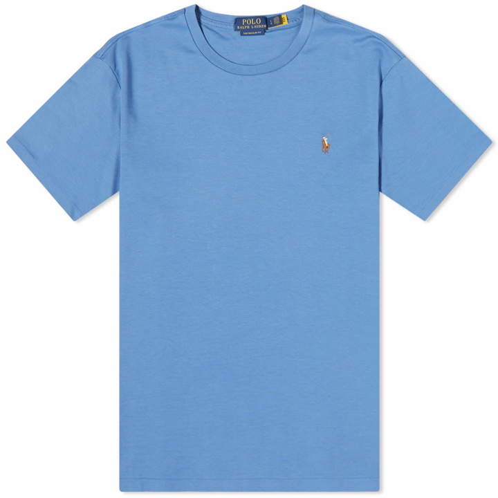Photo: Polo Ralph Lauren Men's Cotton Custom T-Shirt in French Blue