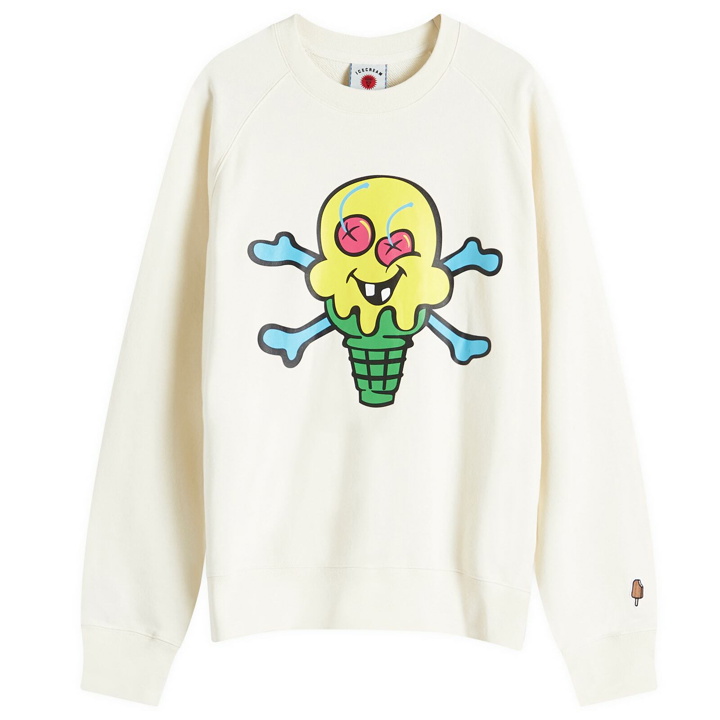 Photo: ICECREAM Men's Cones & Bones Sweatshirt in Off-White