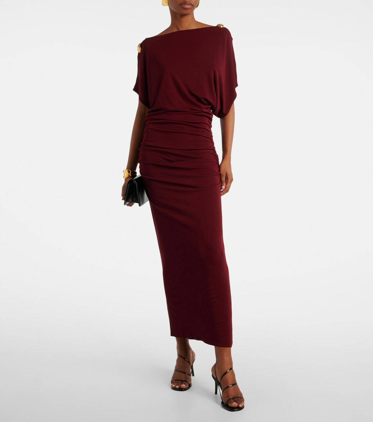 Altuzarra Brina embellished draped jersey gown