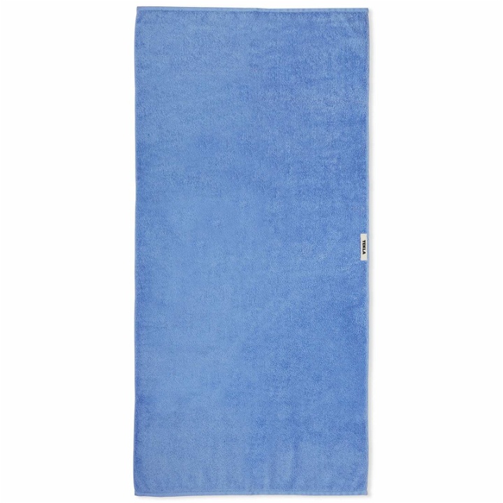 Photo: Tekla Fabrics Tekla Organic Terry Bath Towel in Clear Blue