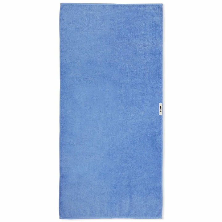 Photo: Tekla Fabrics Tekla Organic Terry Bath Towel in Clear Blue